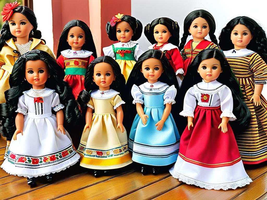 Различные модели испанских кукол