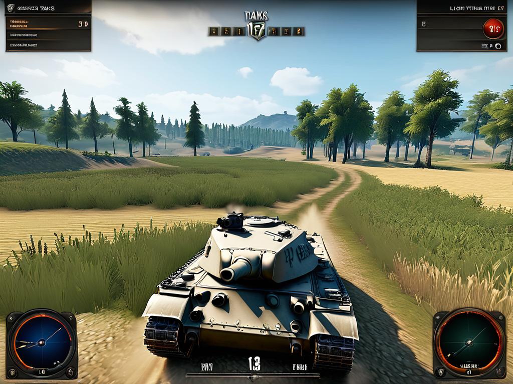 Скриншот игры World of Tanks, демонстрирующий низкое количество FPS и подтормаживания графики