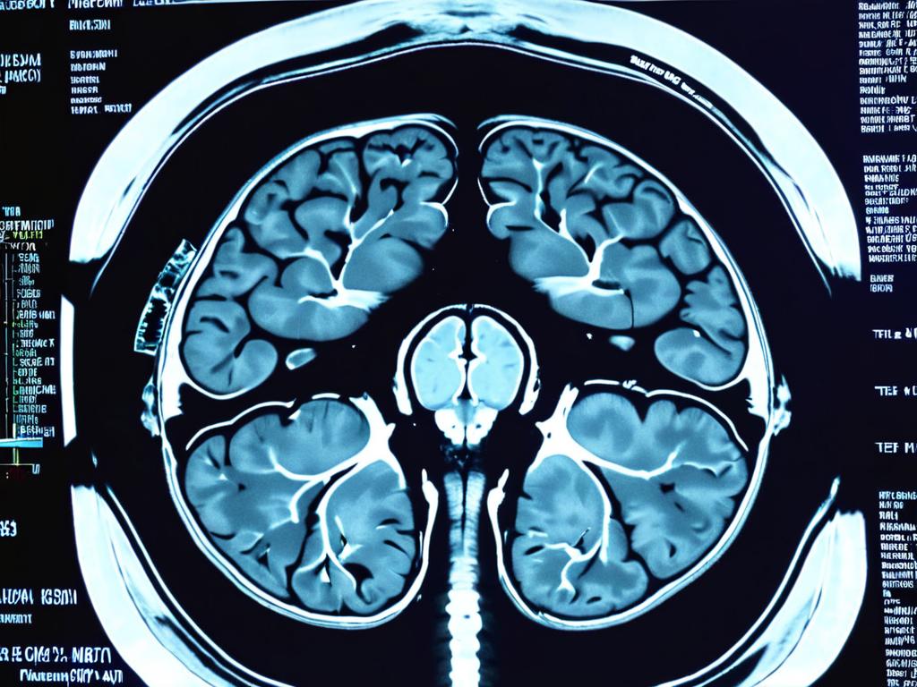 МРТ снимок опухоли в мозге пациента