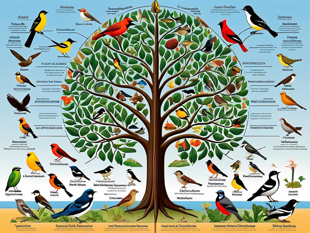 Схема классификации живых организмов и положение птиц в царстве животных