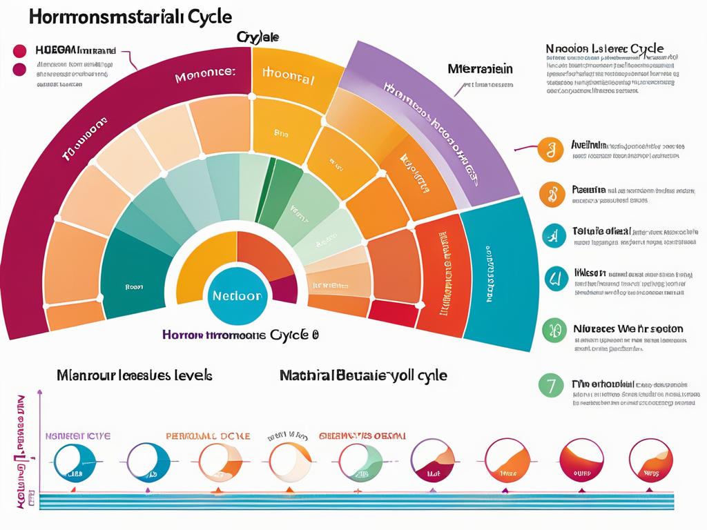 Диаграмма уровня гормонов во время менструального цикла