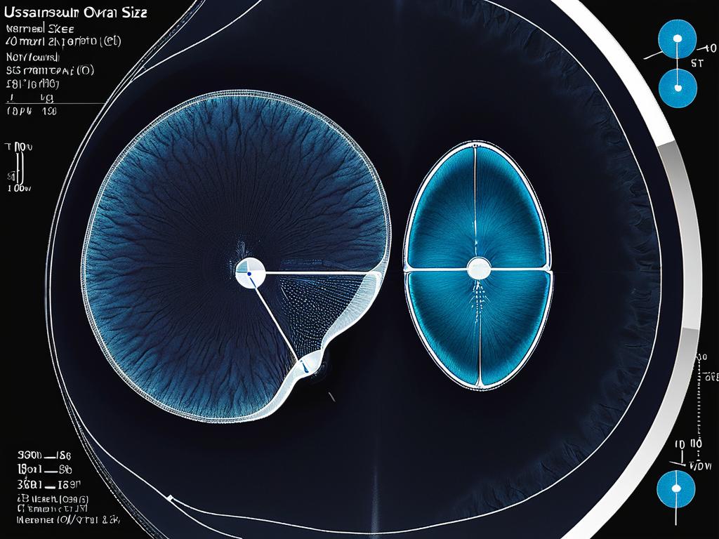 Ультразвуковое изображение нормального размера яичника в сантиметрах