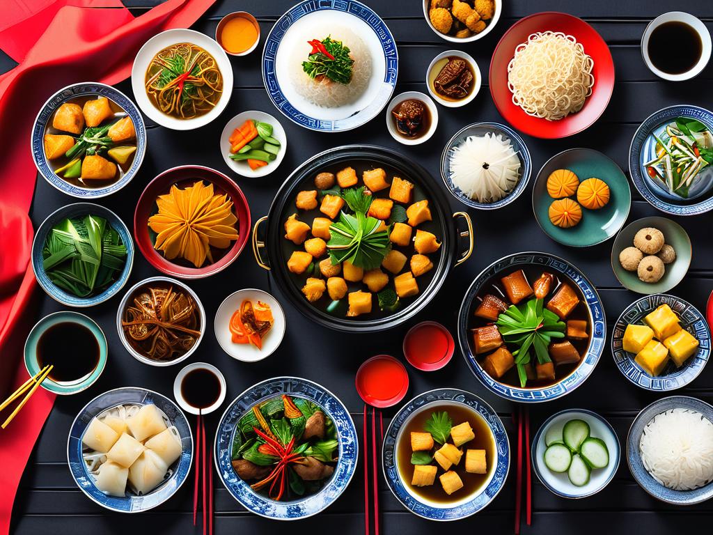 Традиционные китайские блюда, подаваемые для празднования Нового года