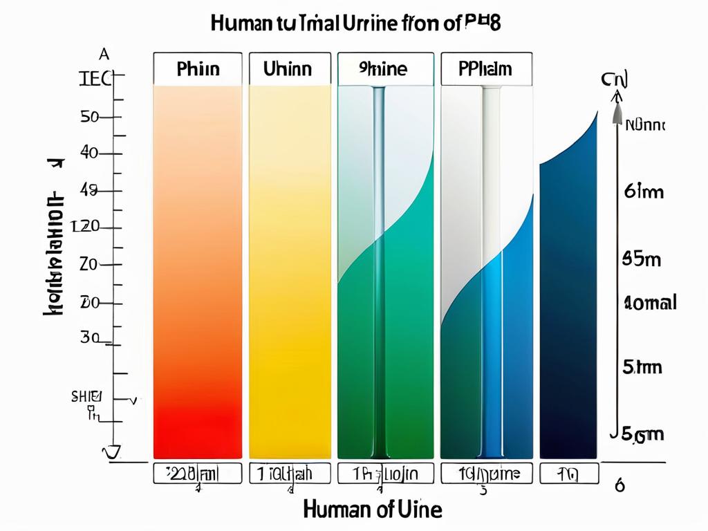 Диаграмма нормальных значений pH мочи от 4,5 до 8