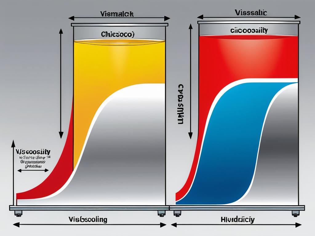 Диаграмма, показывающая классы вязкости гидравлических жидкостей