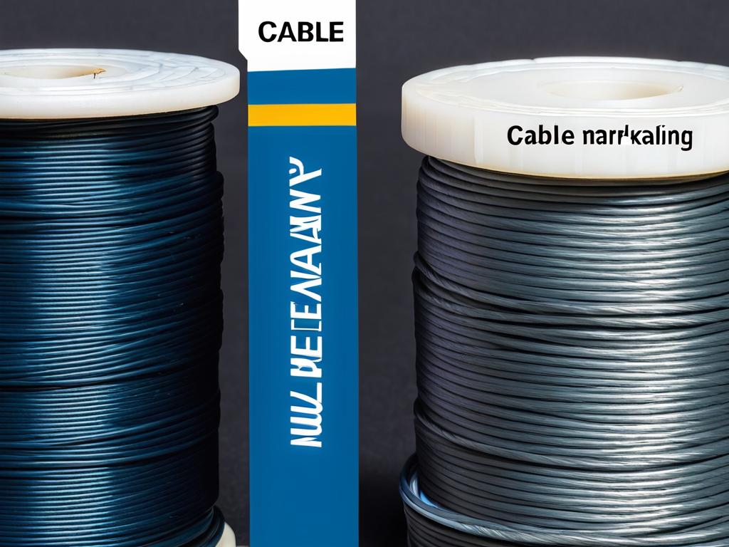 Сравнительное изображение, демонстрирующее отличия в маркировке кабеля и провода