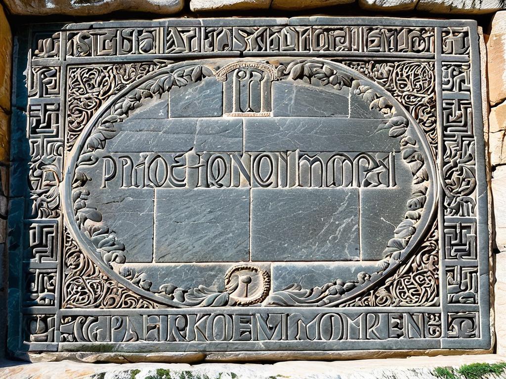 На камне написаны латинскими буквами praenomen, nomen и cognomen