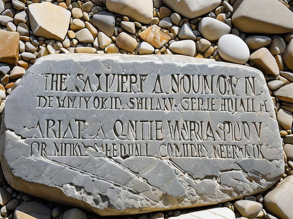 Лапидарная надпись на древнем камне