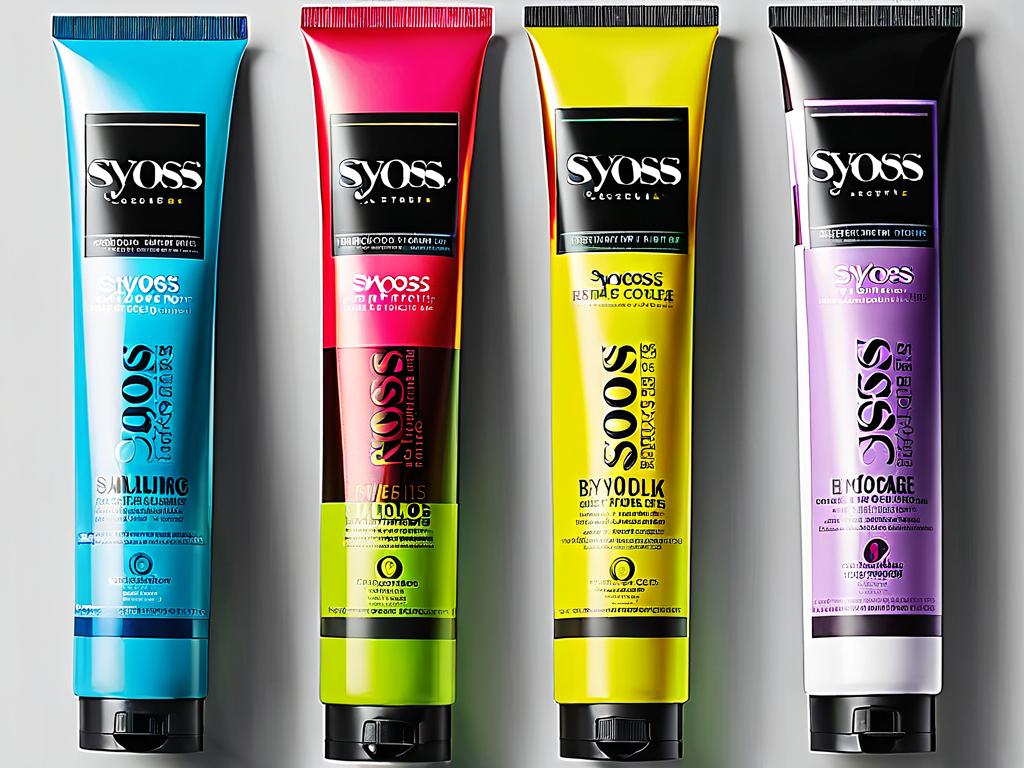Фотографии тюбиков с краской для волос Syoss разных цветов