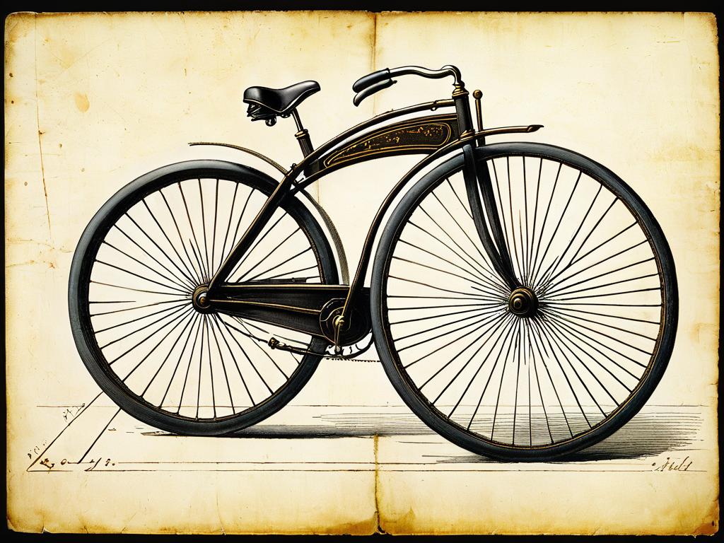 Набросок велосипеда Леонардо да Винчи