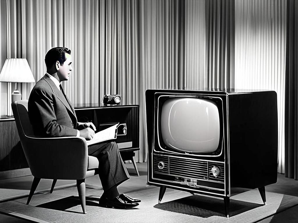 Ранние электронные телевизоры 1950-х годов все еще использовали большие электронно-лучевые трубки и