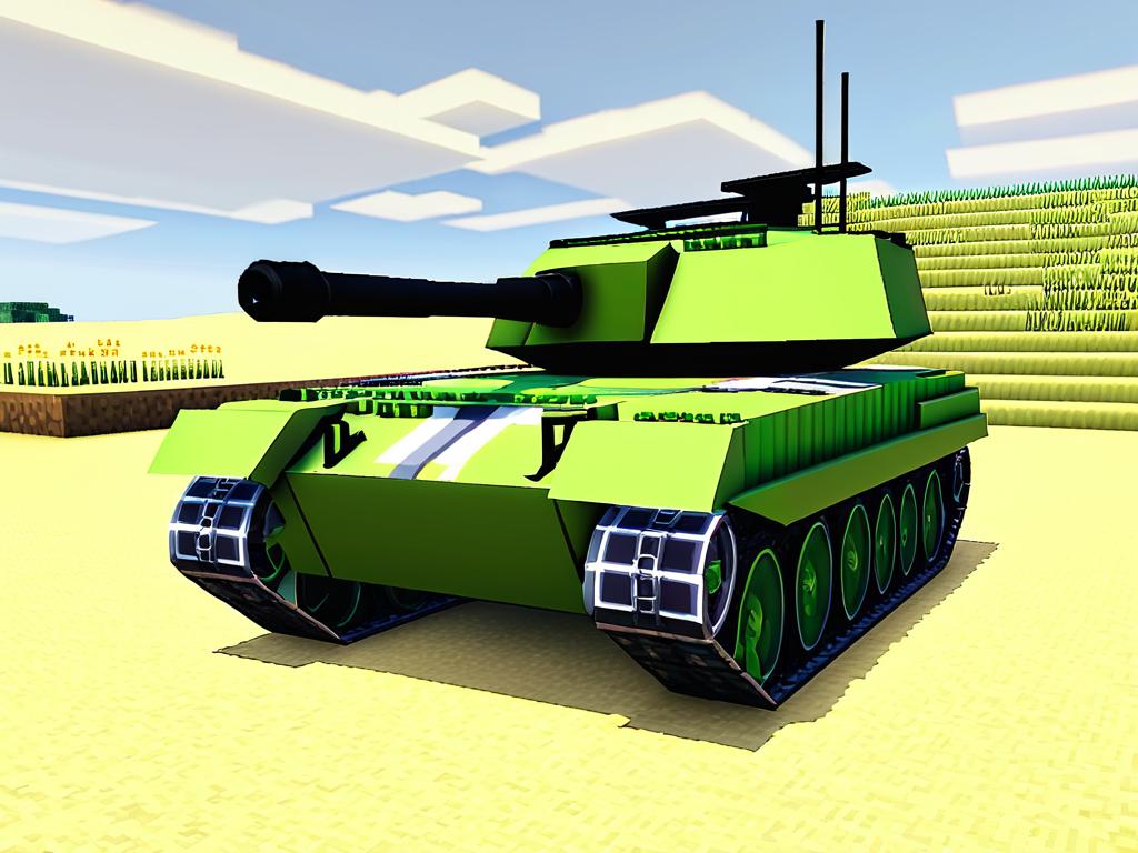 Меню создания танка во Flan's mod для Майнкрафта