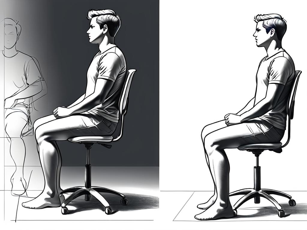 Выбор позы и ракурса рисунка сидящего человека