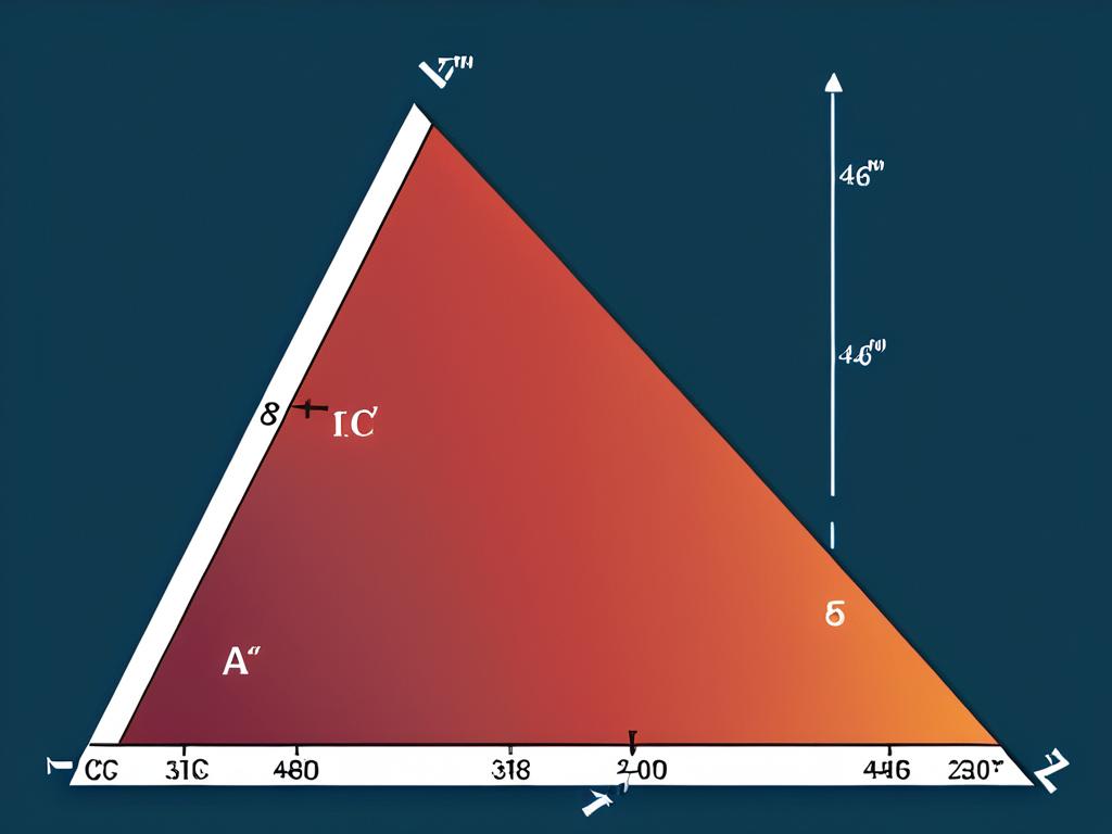 Изображение прямоугольного треугольника с обозначенными синусом и косинусом угла. Приведена формула