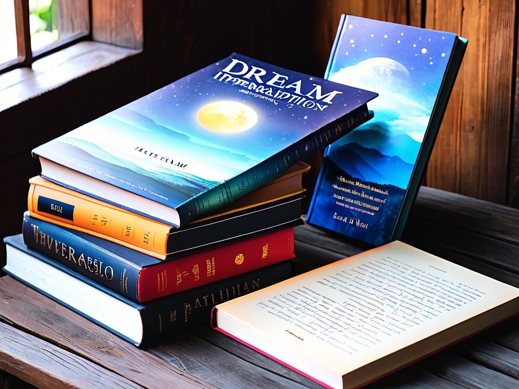 Книги по толкованию снов на деревянном столе