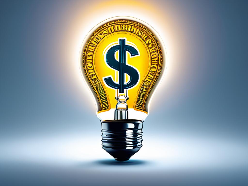 Изображение лампочки с долларом внутри символизирует креативные бизнес идеи без вложений которые
