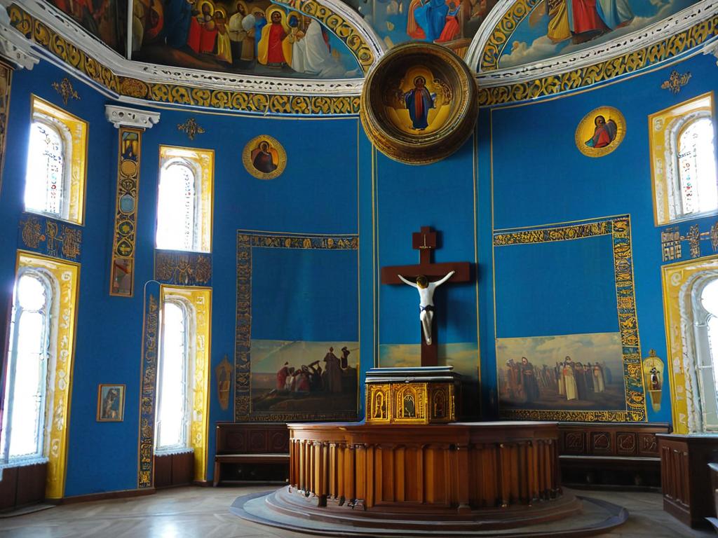 Интерьер Успенской церкви в музее Александровская слобода