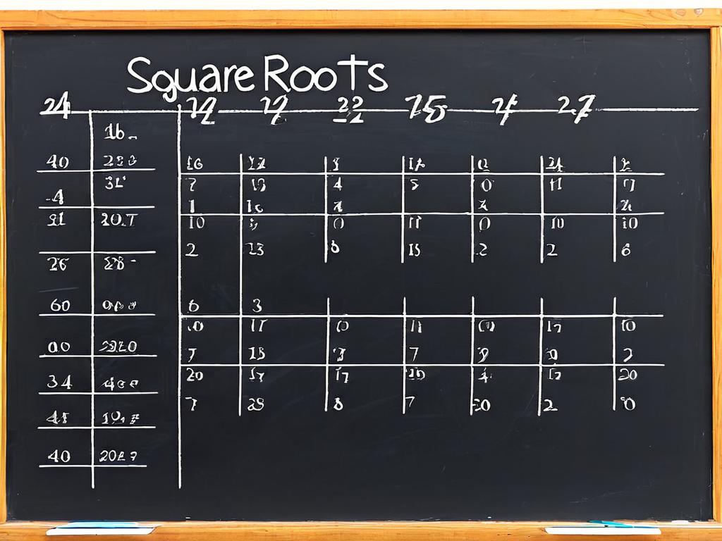 Сложение и вычитание квадратных корней на школьной доске