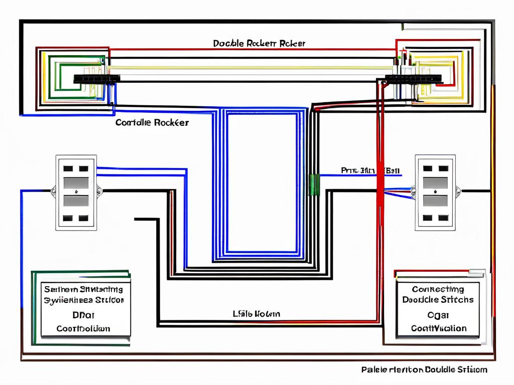 Схема подключения пары двухклавишных проходных выключателей для управления освещением с двух мест