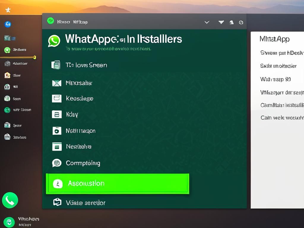 Окно загрузки установщика WhatsApp на экране компьютера
