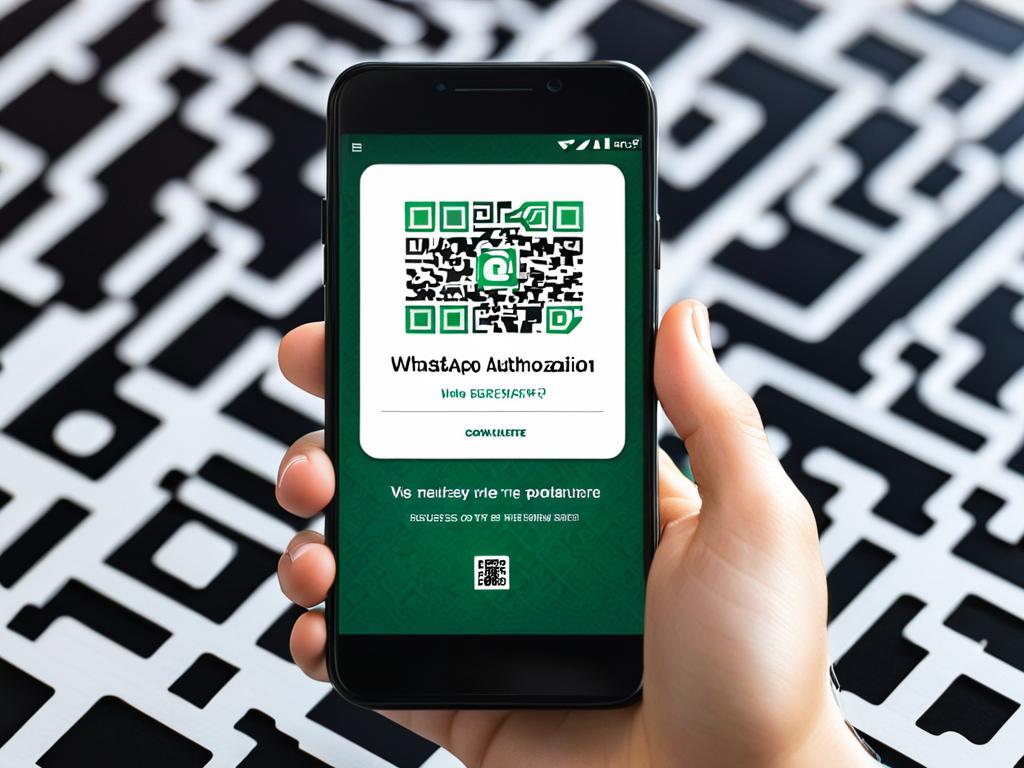 Экран авторизации WhatsApp с помощью QR-кода