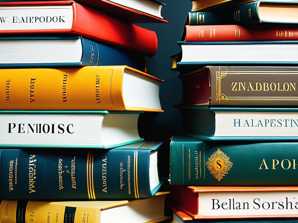 Стопки книг классической литературы, содержащие примеры использования стилистического приема анафоры