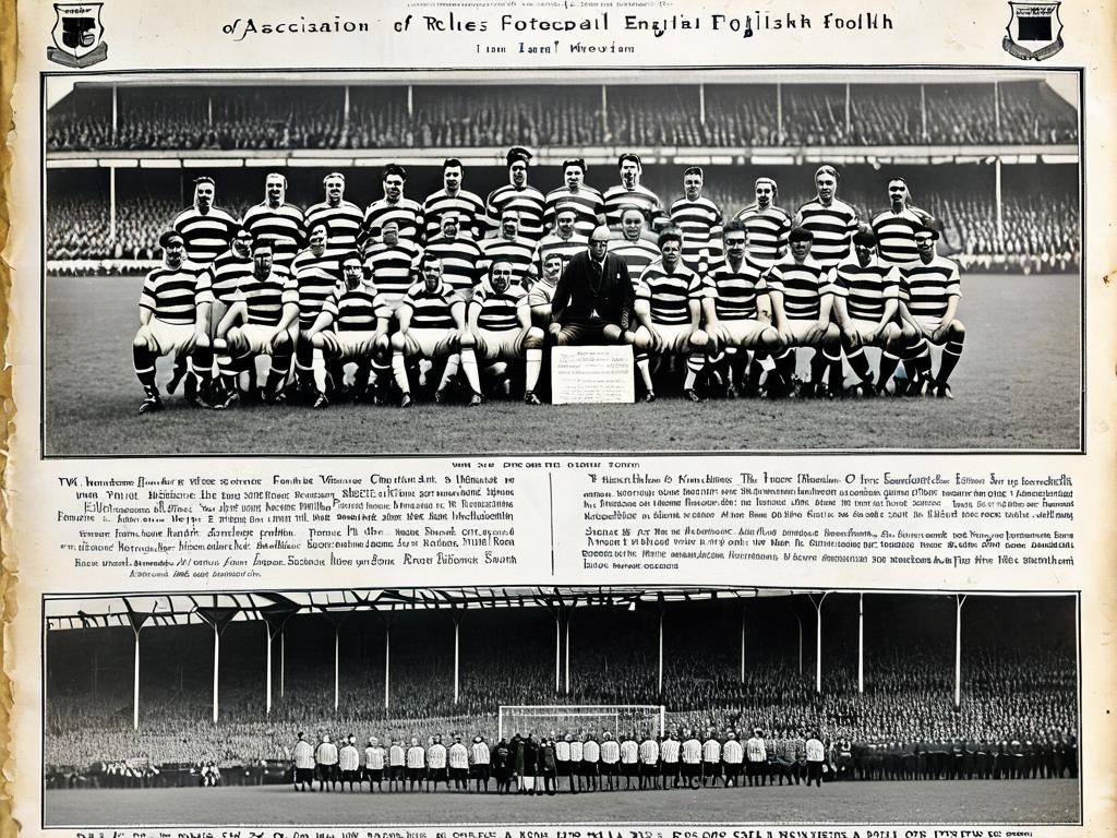 Фото исторического документа с ранними правилами футбола