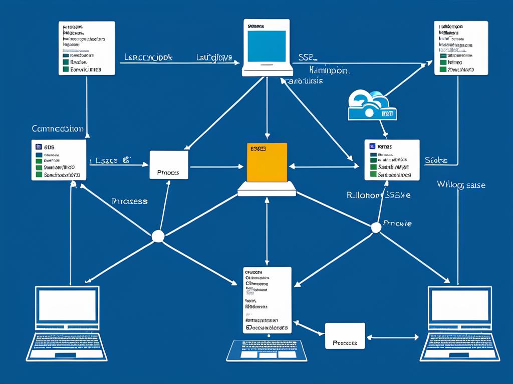 Схема, показывающая взаимосвязи между winlogon.exe, smss.exe, lsass.exe и другими процессами