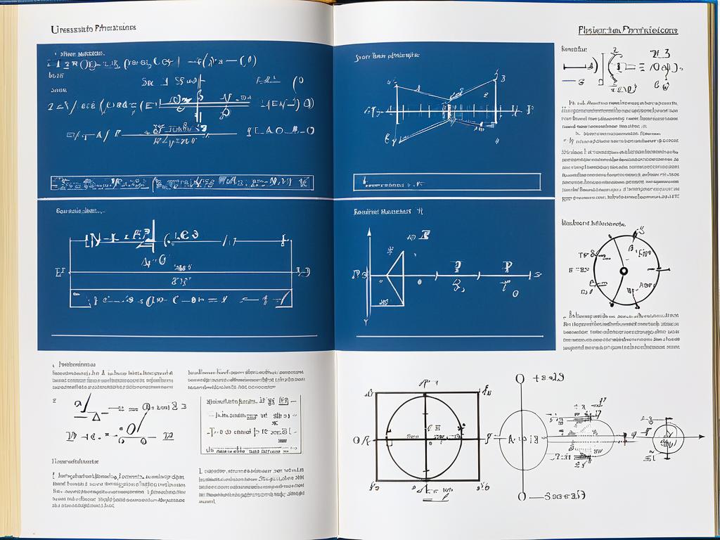Страница из учебника физики с уравнениями и схемами, относящимися к принципу неопределенности