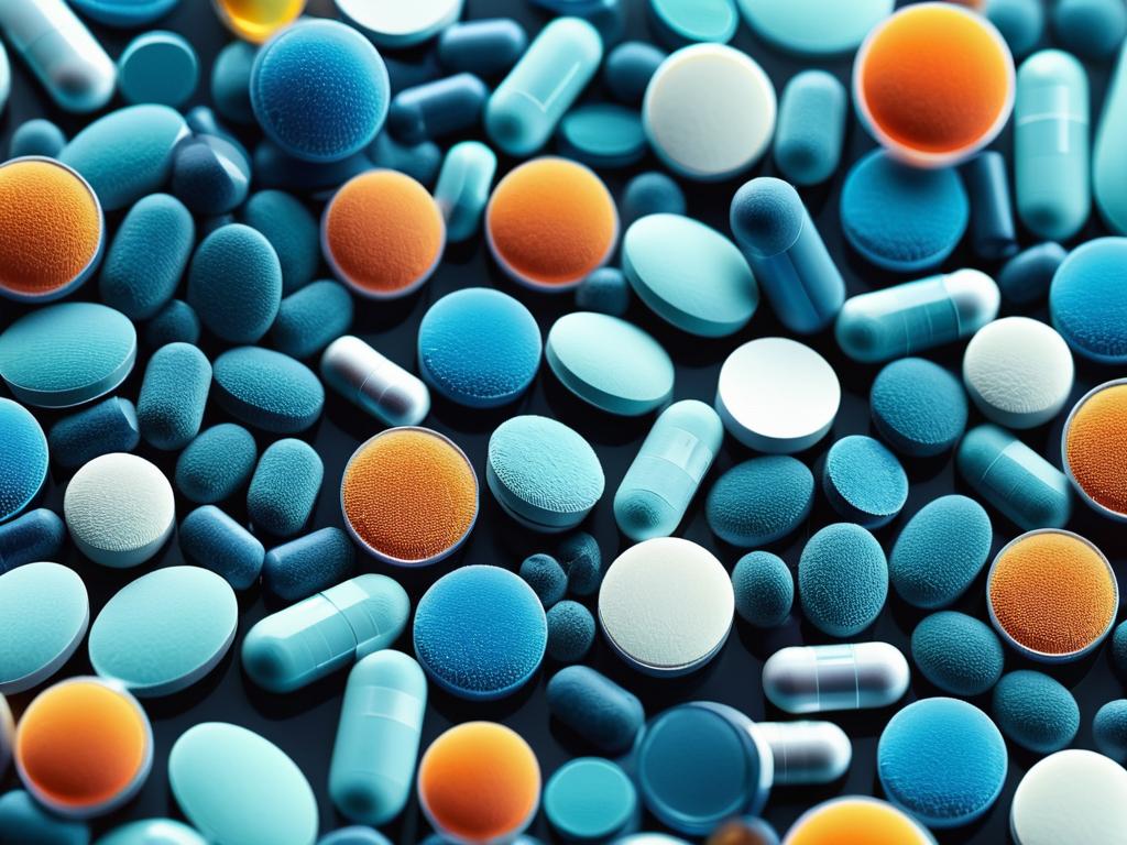 Микроскопическое изображение состава лекарства