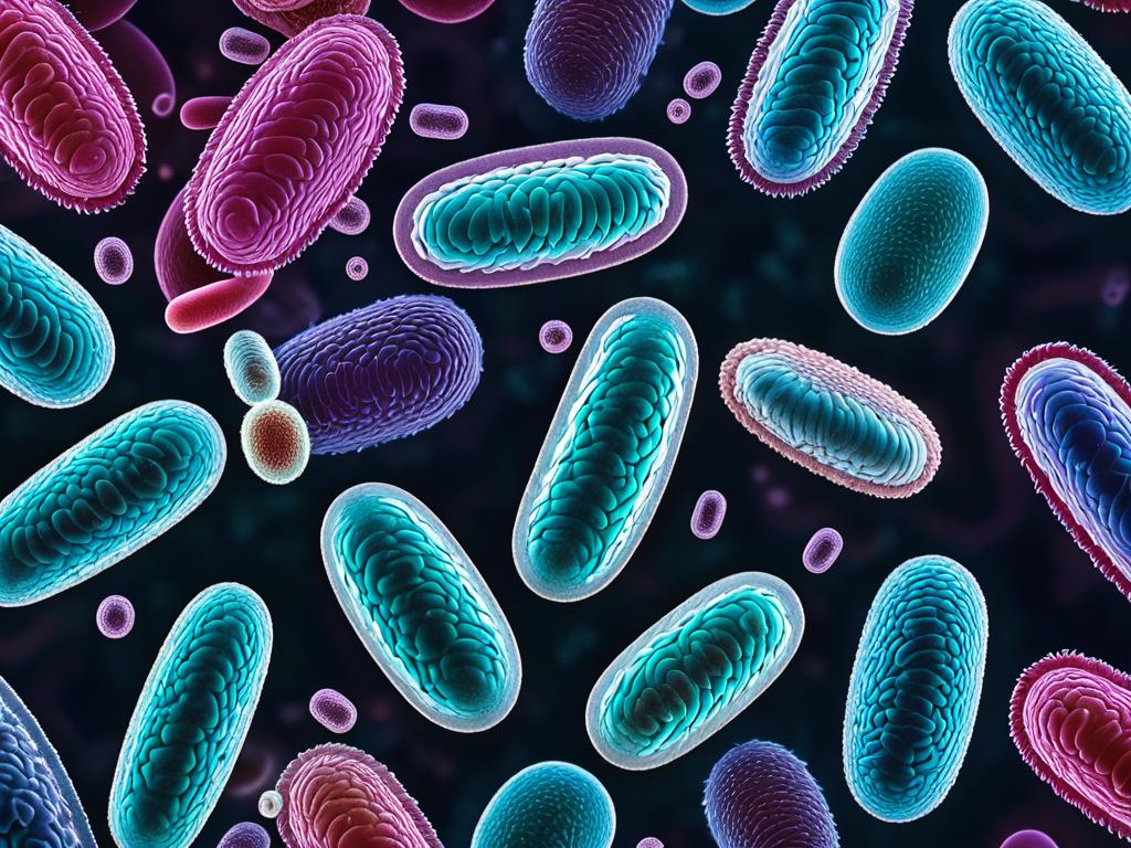 Изображение бактерий под микроскопом