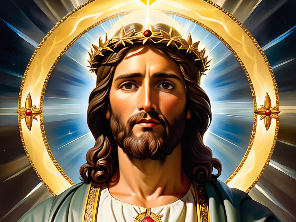 Иисус Христос с нимбом - центральная фигура христианства