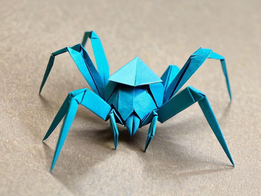 Пошаговая инструкция с фото показывает как сложить простую модель паука оригами даже для новичков
