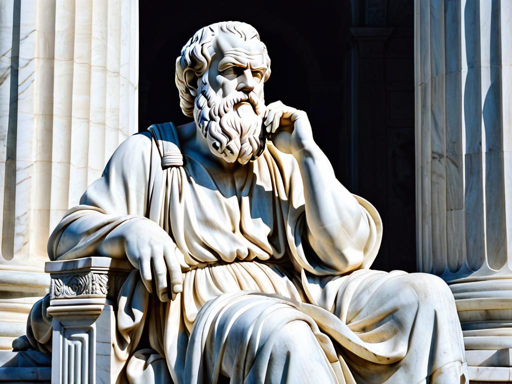 Статуя Сократа из мрамора