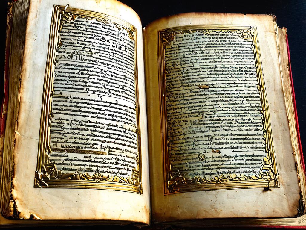 Древняя книга с философскими текстами