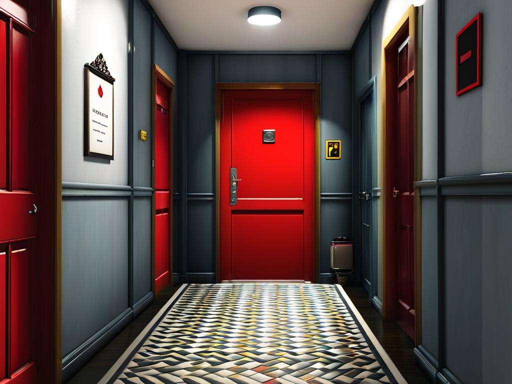Несколько скриншотов из игры «100 Дверей Побега из Тюрьмы», демонстрирующие геймплей