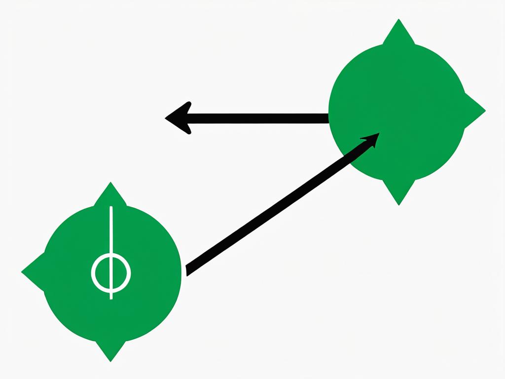Диаграмма, на которой две стрелки меняются местами, иллюстрируя свап
