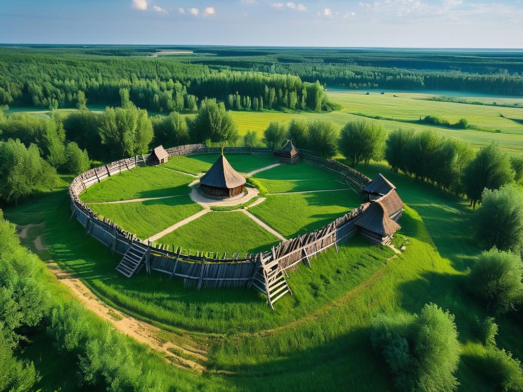 Древнее славянское поселение с языческими святилищами