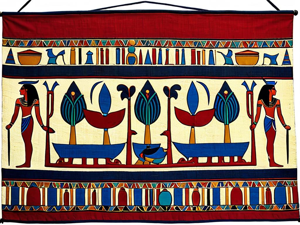 Древнеегипетское настенное украшение в технике аппликации