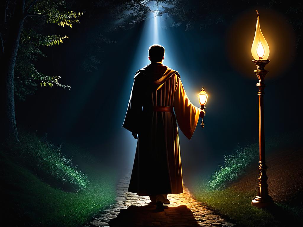 Понятие праведника с лампой освещающего путь сквозь тьму