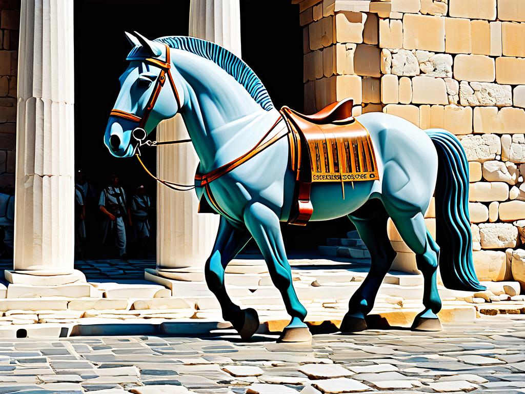Троянский конь для проникновения греческих воинов в город
