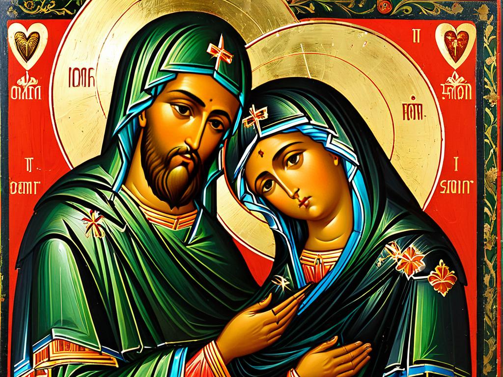 Старая православная икона, изображающая святую Любовь