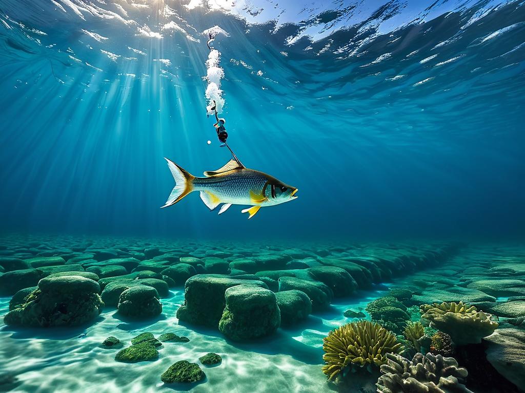 Подводное фото хищник рыба зимняя рыбалка