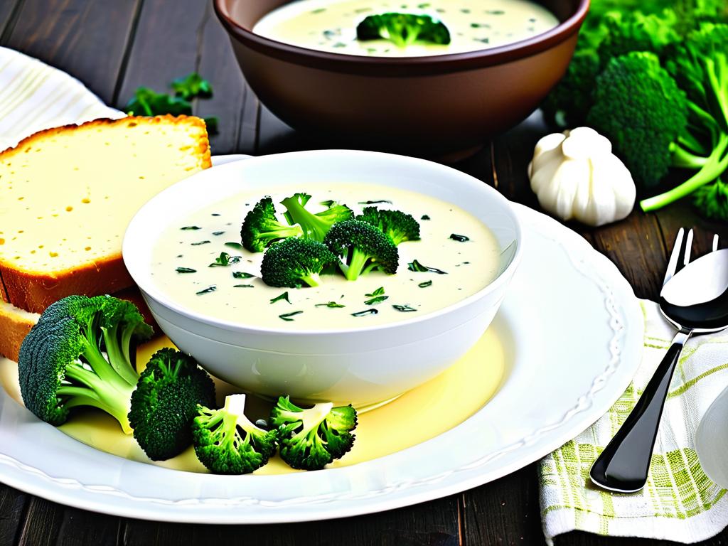 Фото сырного крем-супа с брокколи