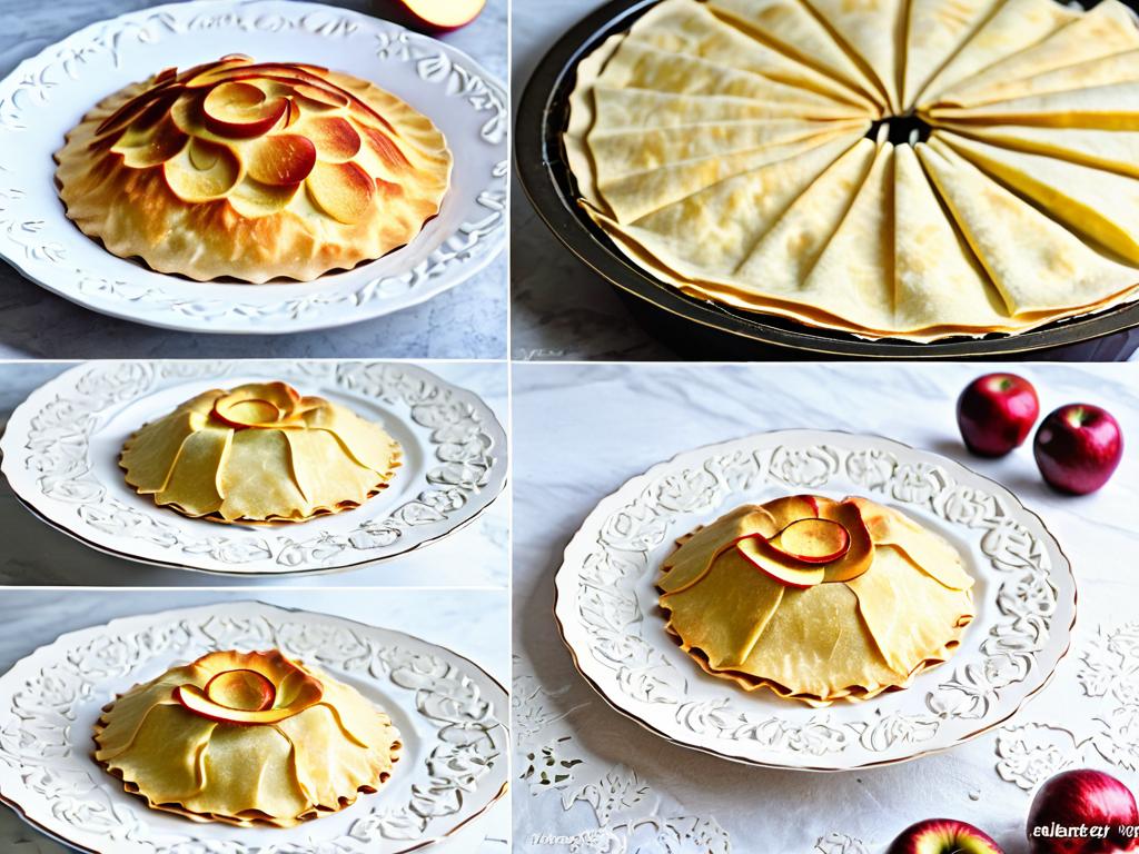 Процесс приготовления пирожков из лаваша с яблоками