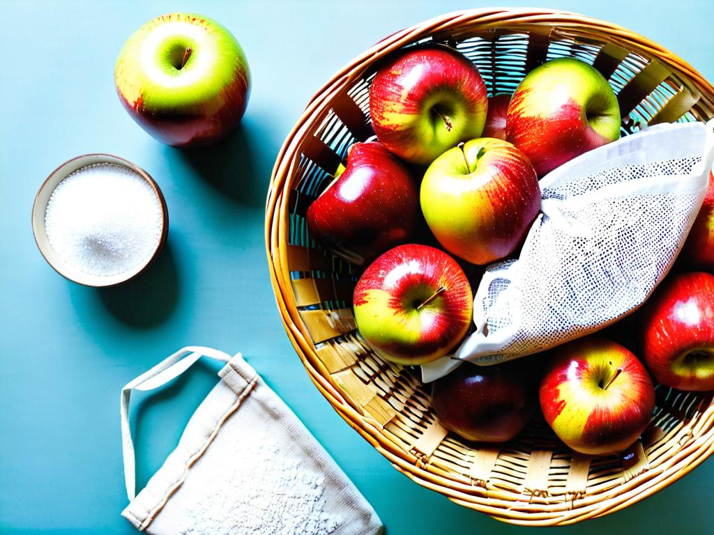 Яблоки и сахар - основные ингредиенты варенья