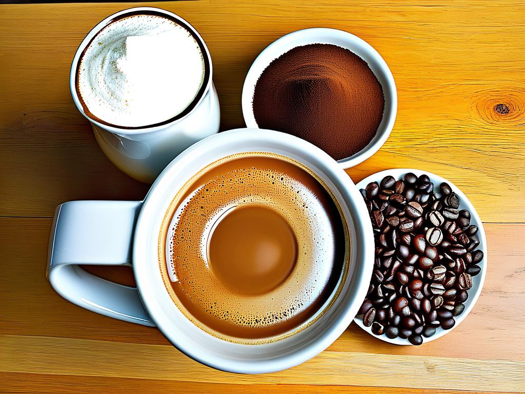 Различные ингредиенты, которые можно использовать для приготовления вариаций кофе по-ирландски