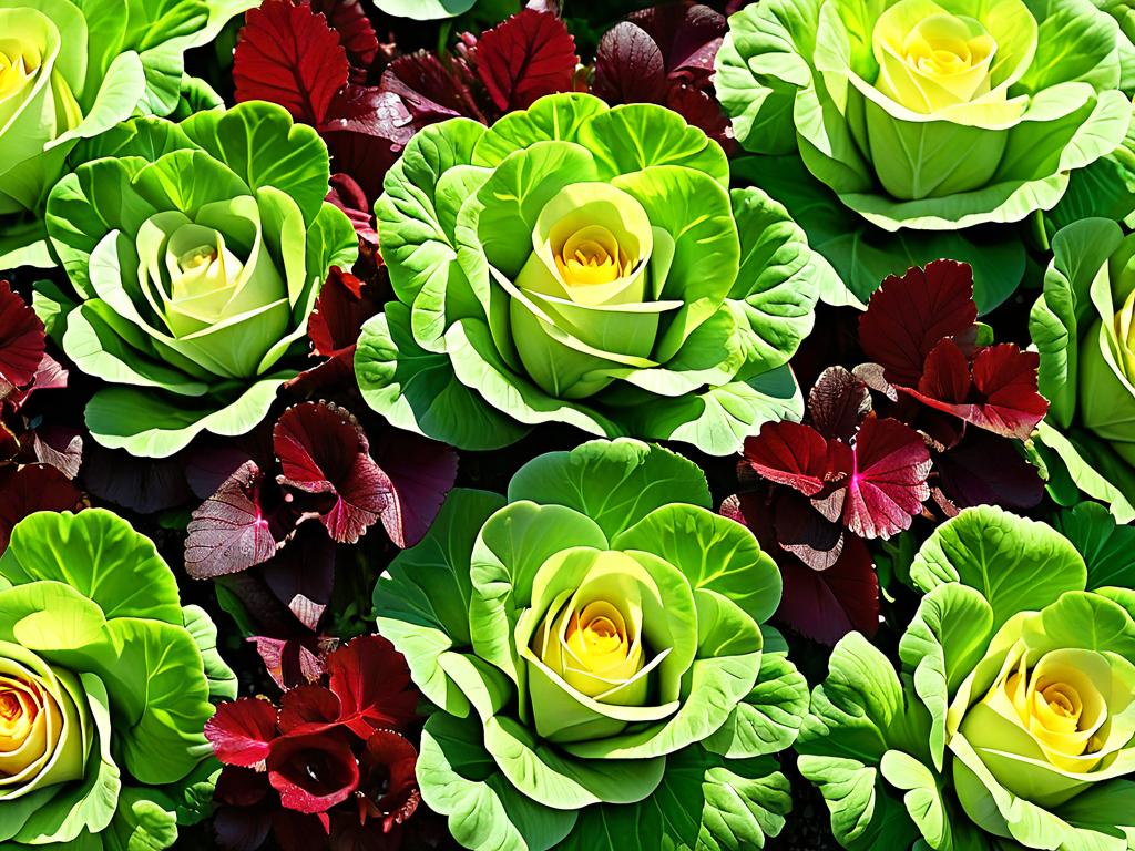 Разные сорта листьев салата для салата