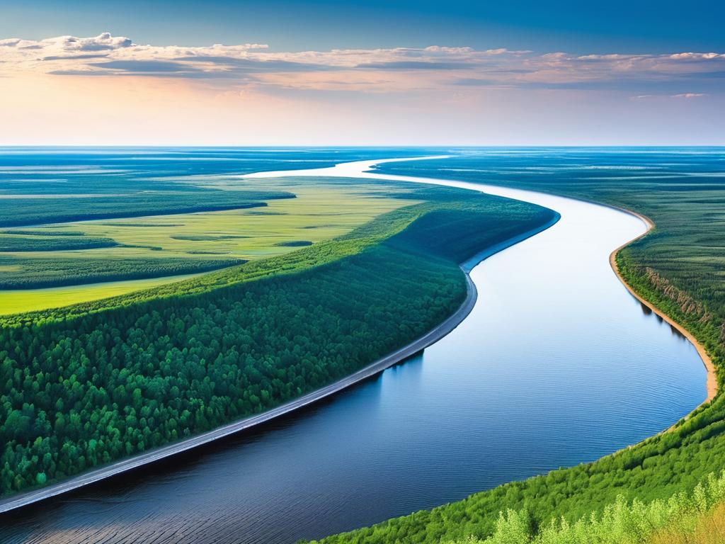 Панорама с Мыса Любви открывает бескрайние просторы реки Камы в Удмуртии