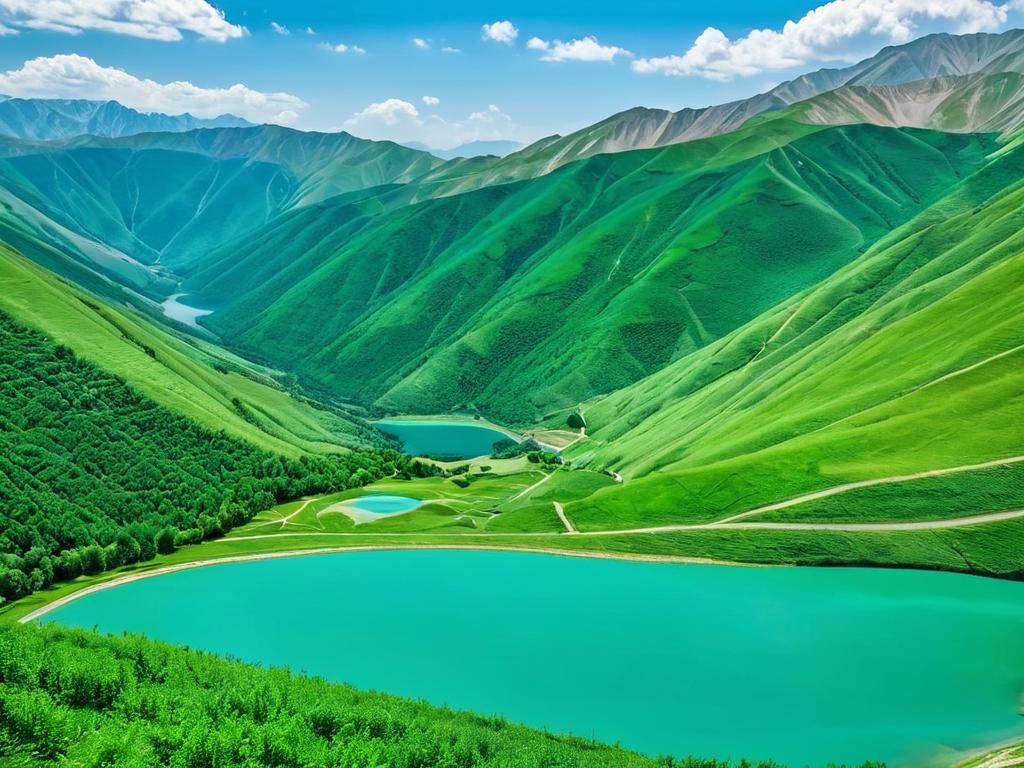 Горное озеро в Дагестане